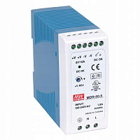 MDR-60-5 Mean Well   AC-DC  DIN-, 50, 5,  10A