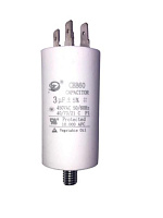 CBB60 3мкФ 450В Конденсатор (клеммы+болт)