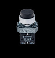 MTB2-BLZ112 Кнопка выступающая, черная, 1NO, металл